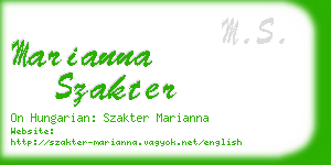 marianna szakter business card